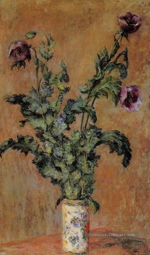 Vase de Coquelicots Claude Monet Fleurs impressionnistes Peinture à l'huile